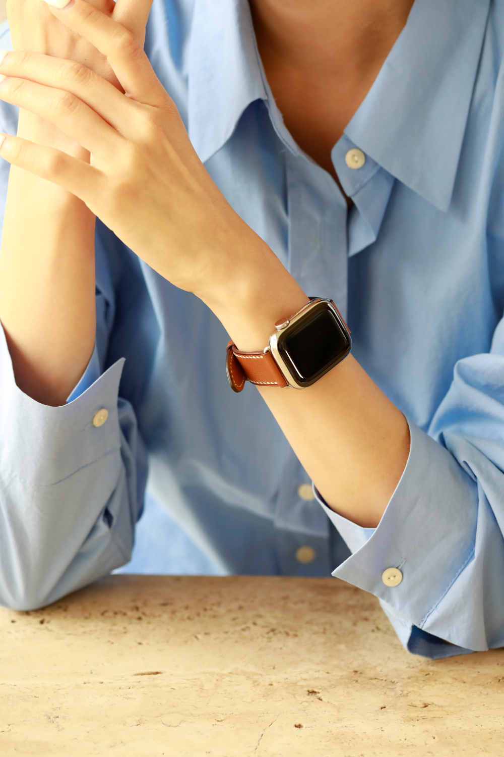 Apple Watch Strap : Barenia Leather : Gold brown : single