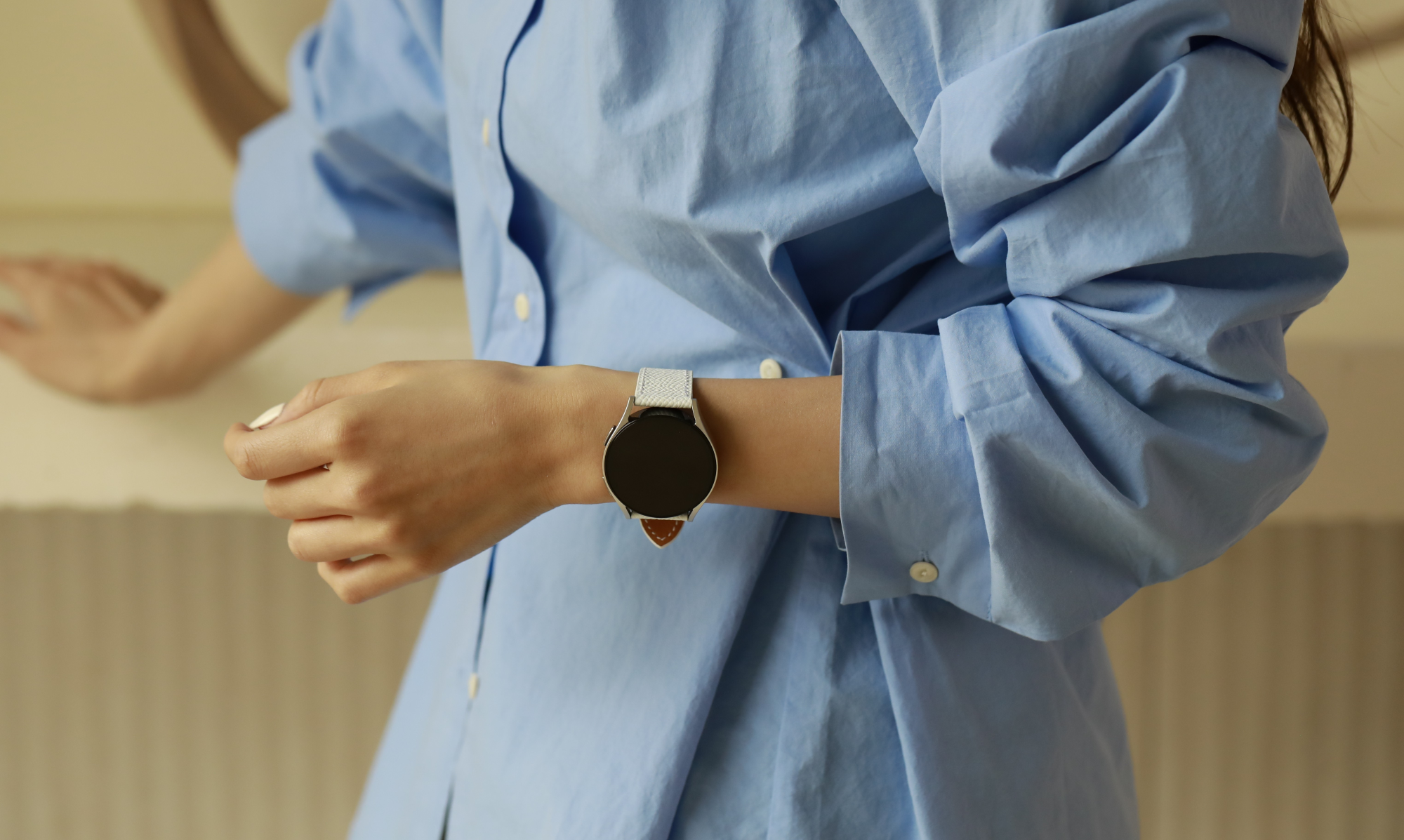 Galaxy Watch Strap : Epsom Leather : White : Single