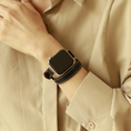 Load image into Gallery viewer, Apple Watch Strap : Barenia Leather : Black : Attelage Double
