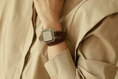 Load image into Gallery viewer, Apple Watch Strap : Barenia Leather : Ebene : Attelage Double
