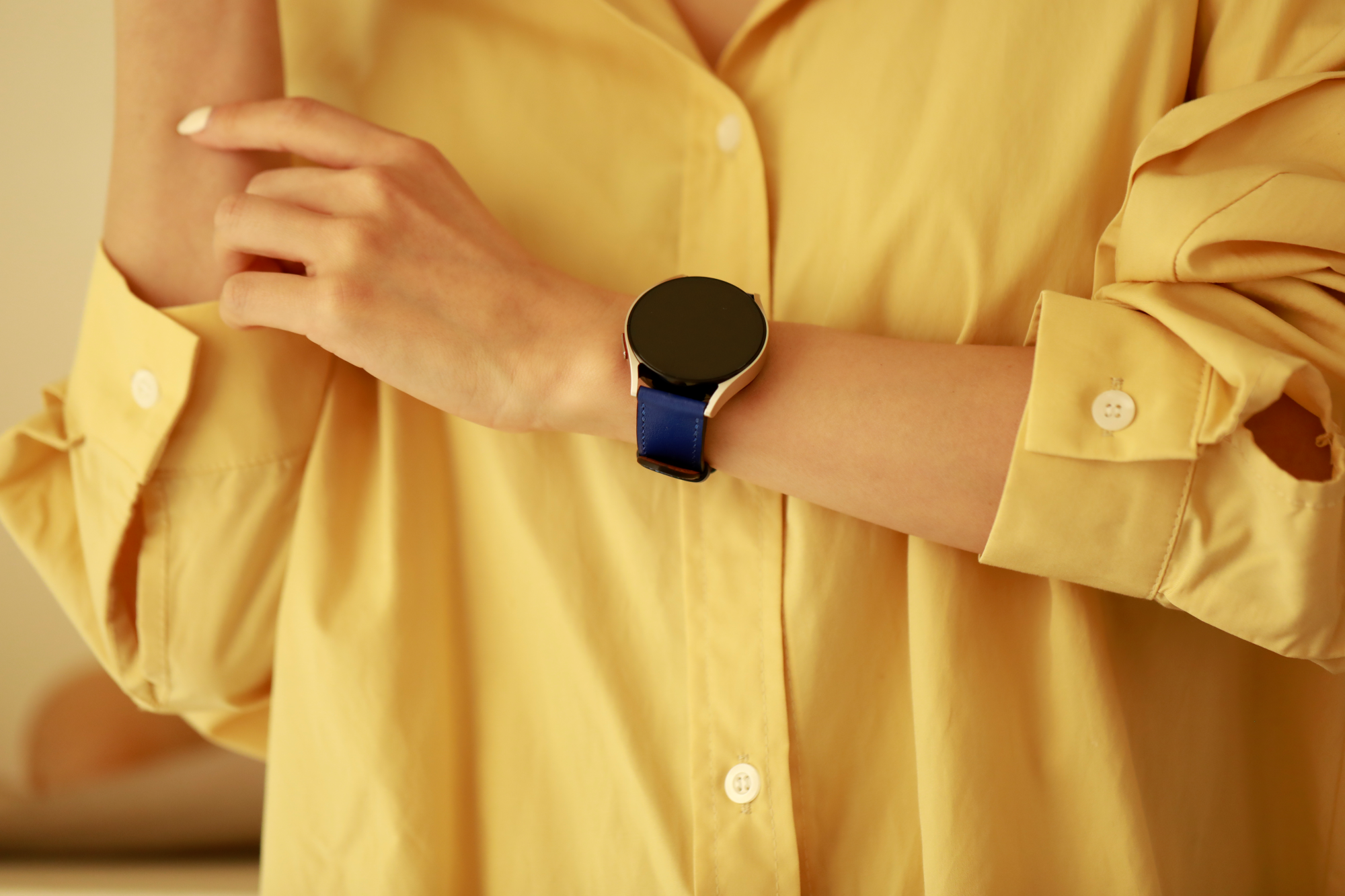 Galaxy Watch Strap : Swift Leather : Blue : Single