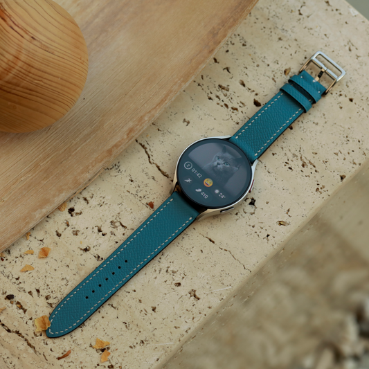 Galaxy Watch Strap : Epsom Leather : Blue jeans : Single