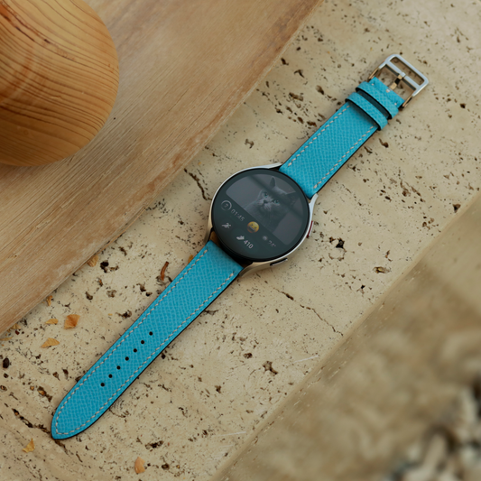 Galaxy Watch Strap : Epsom Leather : Blue lin : Single