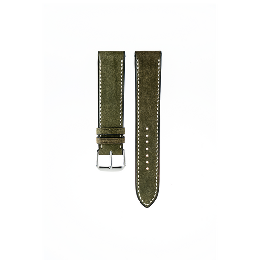 Grand Seiko Strap : Pueblo Leather : Oliva Green : Full