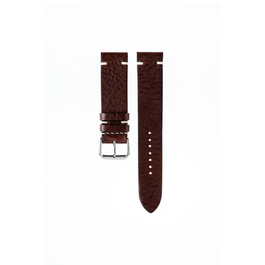 Grand Seiko Strap : Minerva Box Leather : Chocolate brown : Vintage