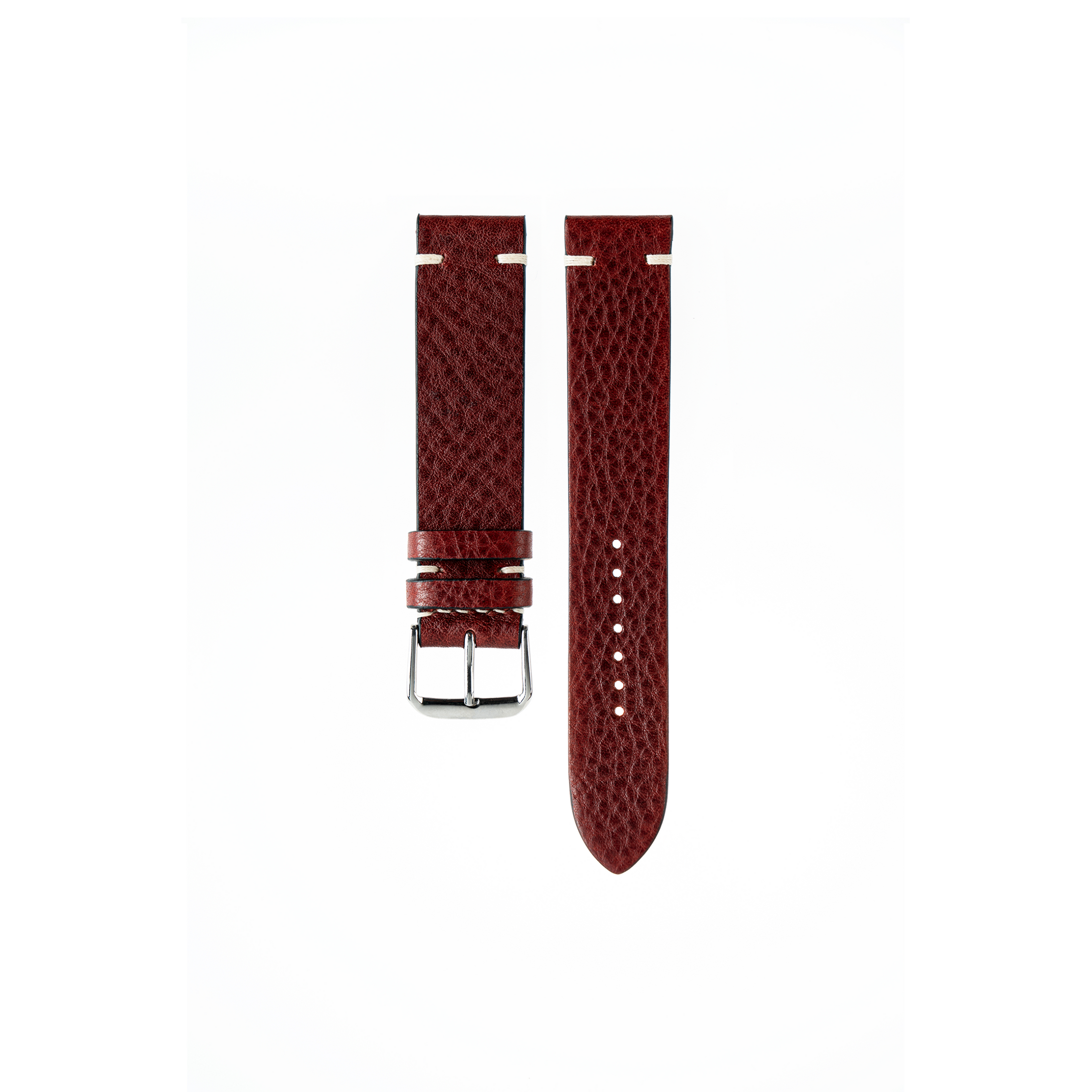 Tudor Watch Strap : Minerva Box Leather : Wine : Vintage