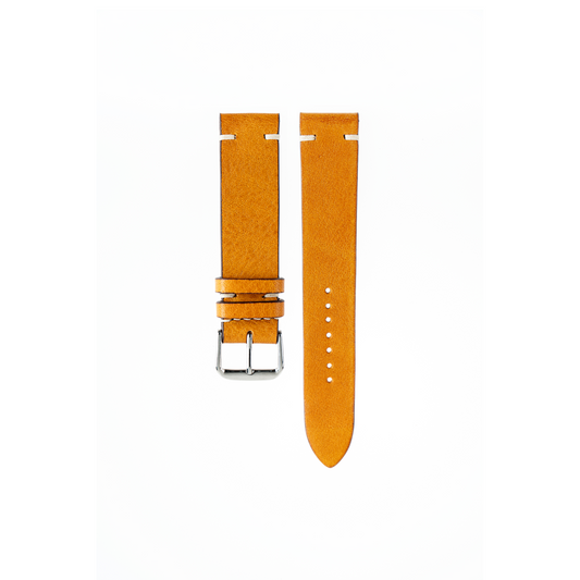 Grand Seiko Strap : Minerva Box Leather : Yellow : Vintage