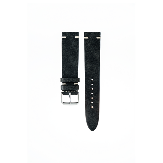 Omega watch Strap : Pueblo Leather : Black : Vintage