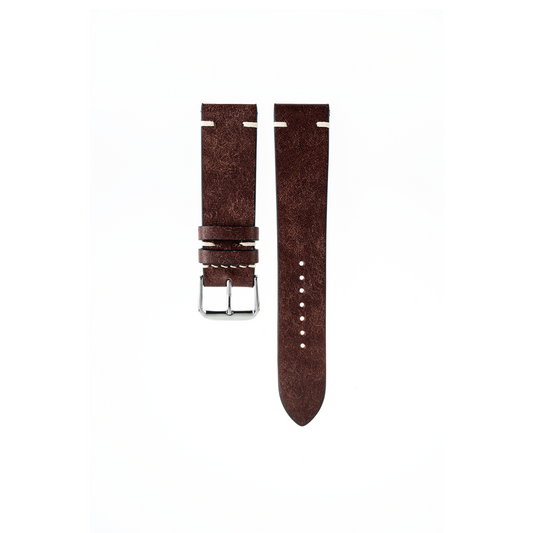 Omega watch Strap : Pueblo Leather : Dark brown : Vintage
