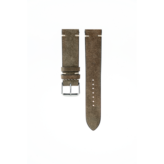 Omega watch Strap : Pueblo Leather : Khaki gray : Vintage