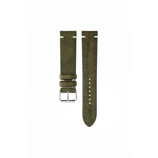 Omega watch Strap : Pueblo Leather : Oliva Green : Vintage