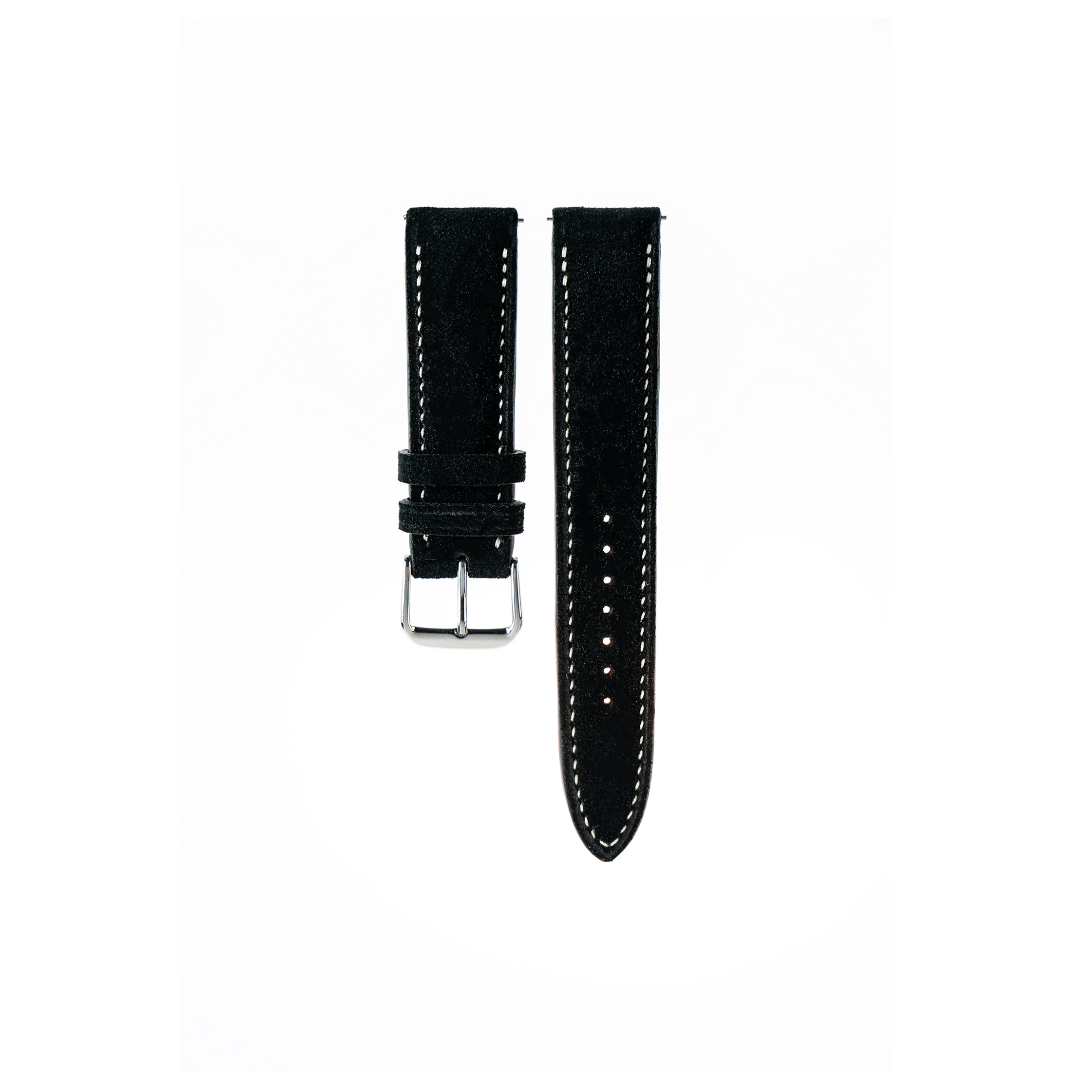 Tudor Watch Strap : Suede Leather : Black : Padded