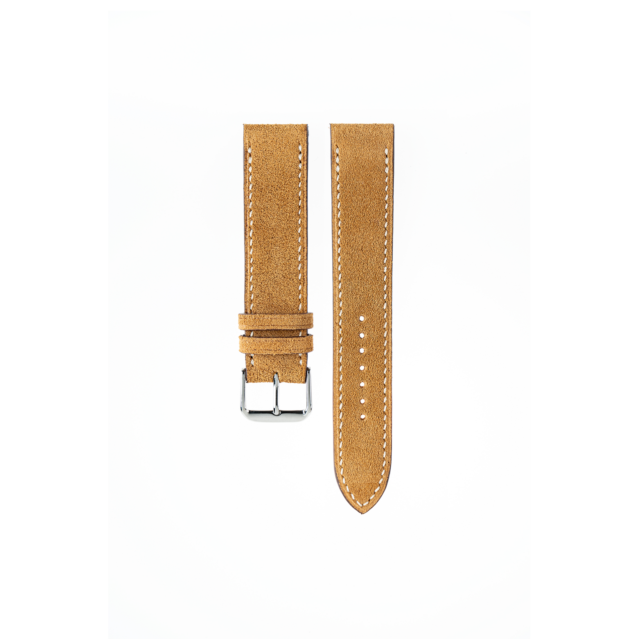 Grand Seiko Watch Strap : Suede Leather : Brown : Flat