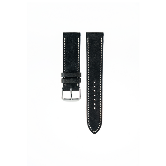 Tudor Watch Strap : Pueblo Leather : Black : Full