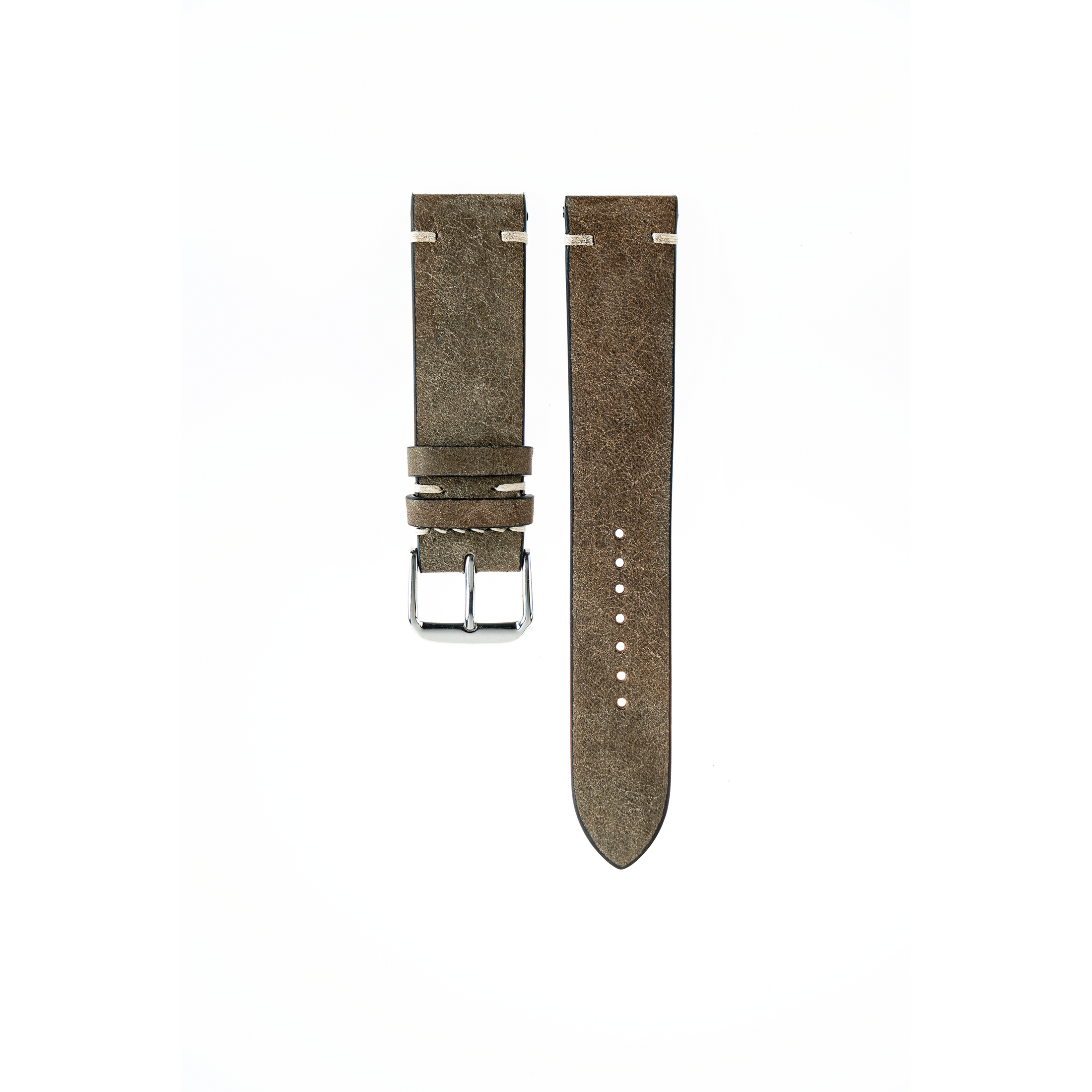 Tudor Watch Strap : Pueblo Leather : Khaki gray : Vintage