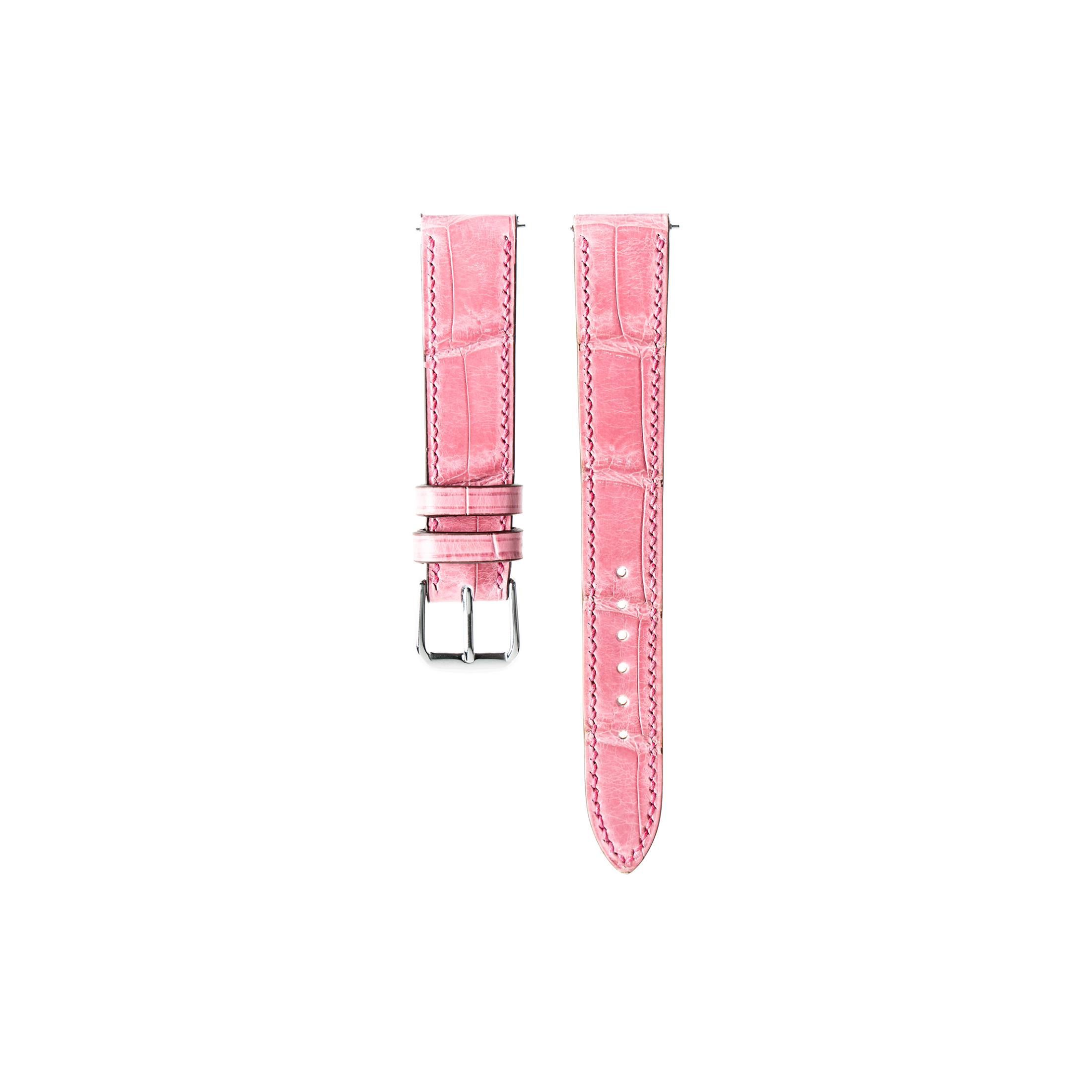 Cartier Tank Must Strap : Crocodile leather : Pink : Flat