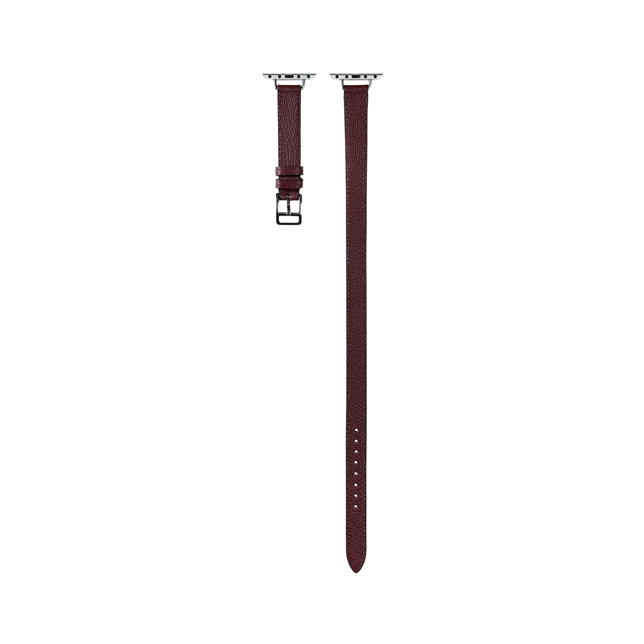 Apple Watch Strap : Goat Leather : Wine : Attelage Double