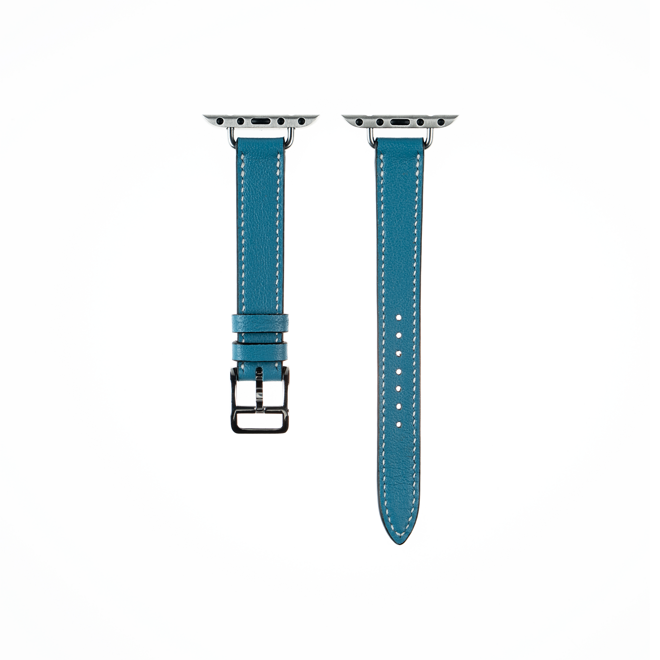 Apple Watch Strap : Swift Leather : Blue jeans : Attelage Single