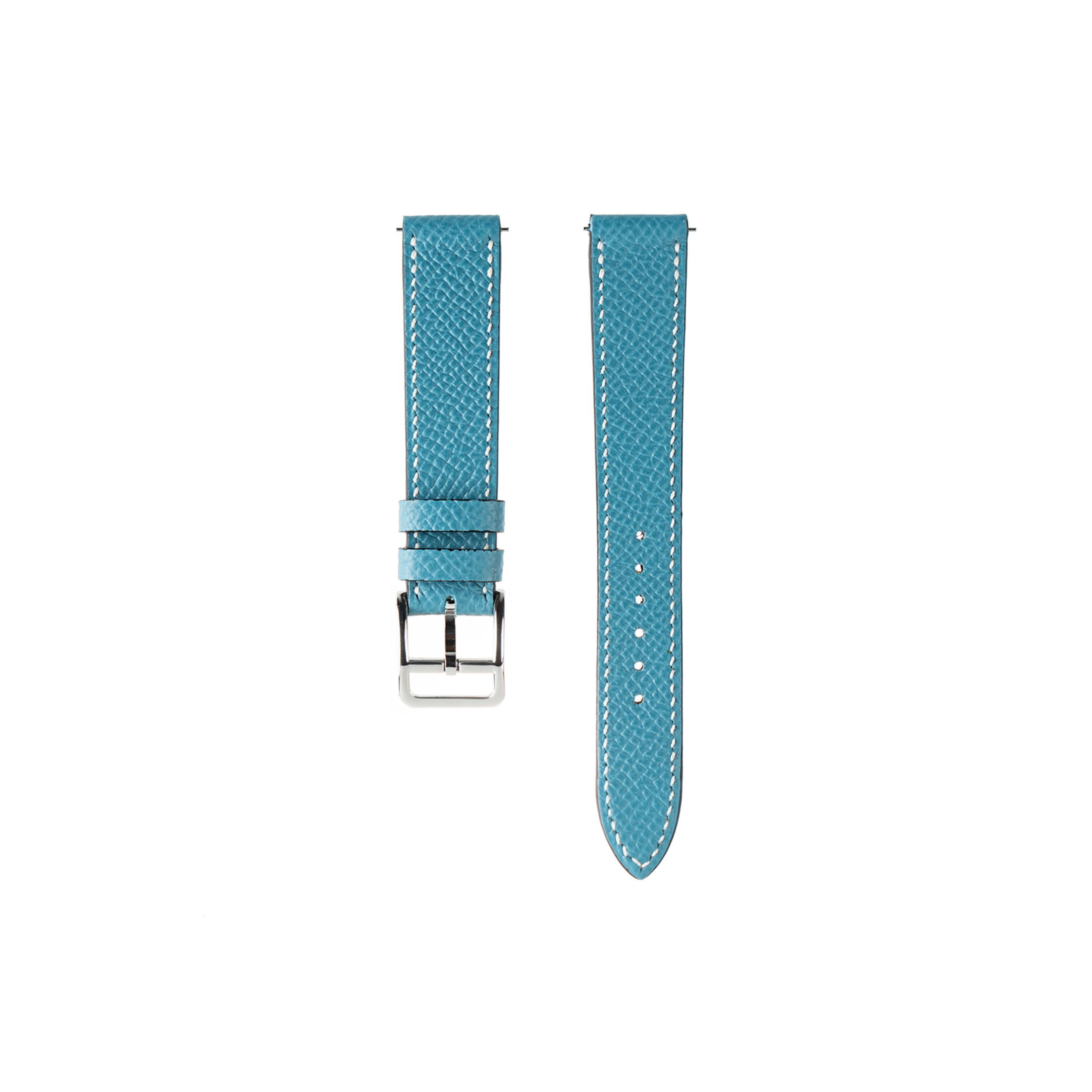 Hermes Watch Strap : Epsom Leather : Blue jeans