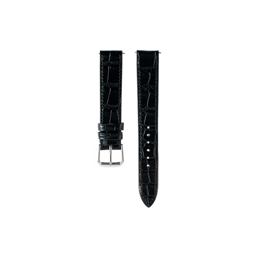 Cartier Tank Solo Strap : Crocodile leather : Matte Black : Flat