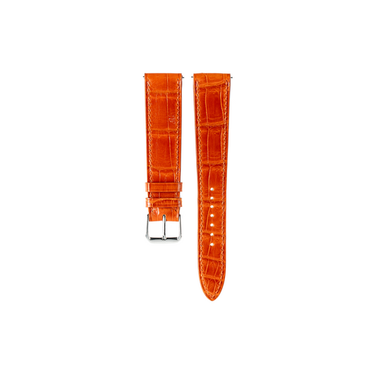 Cartier Tank Must Strap : Crocodile leather : Orange : Flat