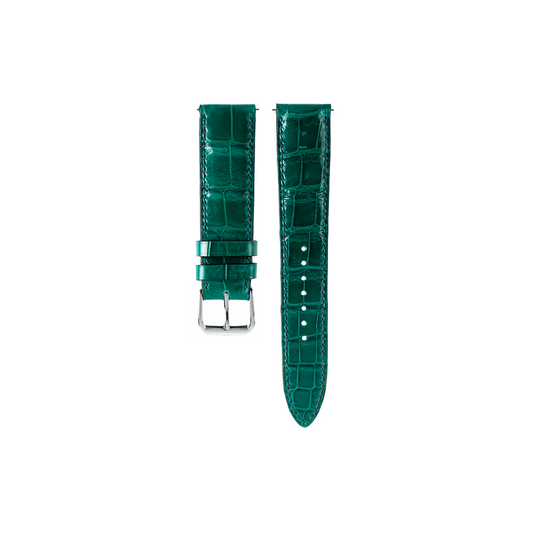 Cartier Tank Must Strap : Crocodile leather : Emerald green : Square Padded