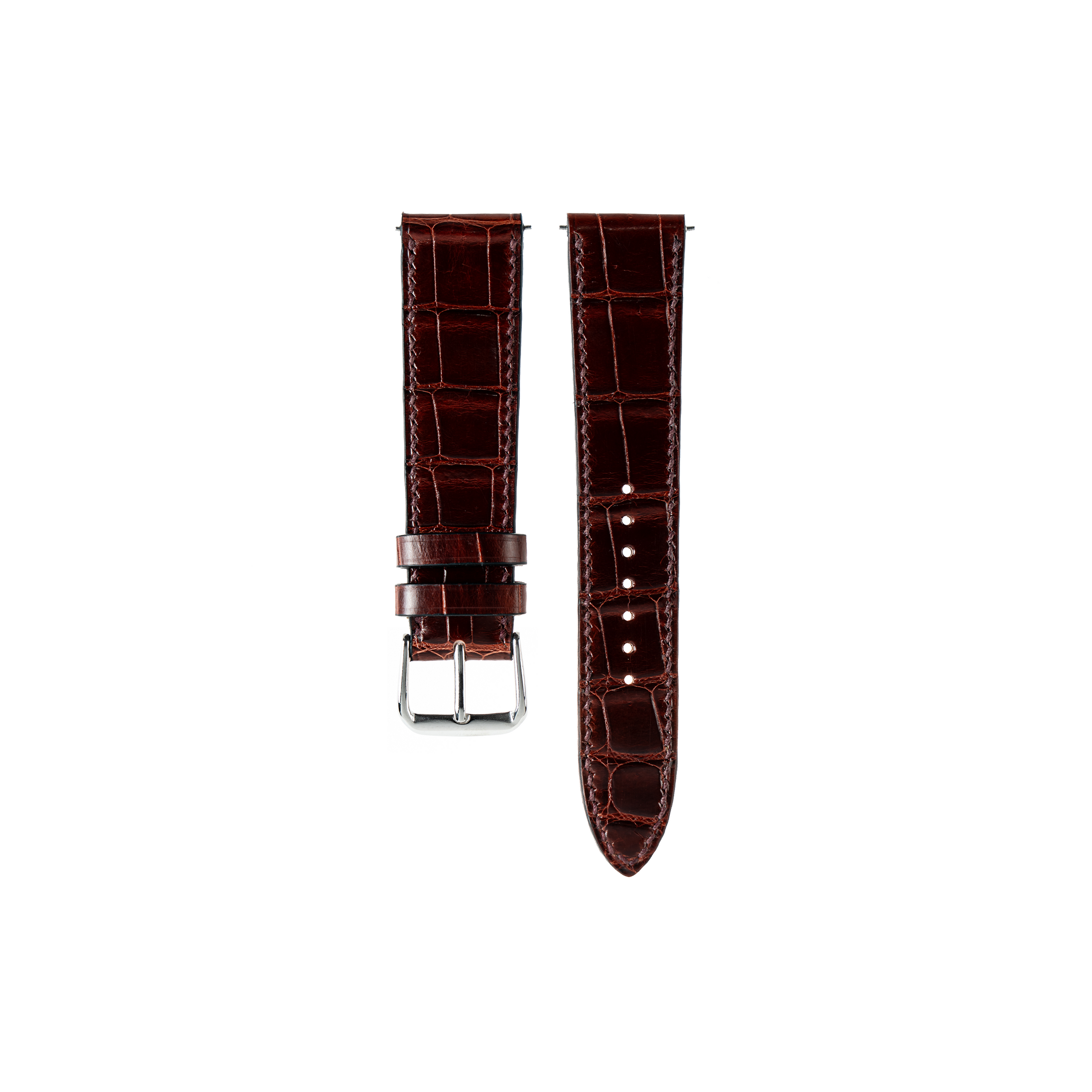 Cartier Tank Solo Strap : Crocodile leather : Golden Harvest : Flat