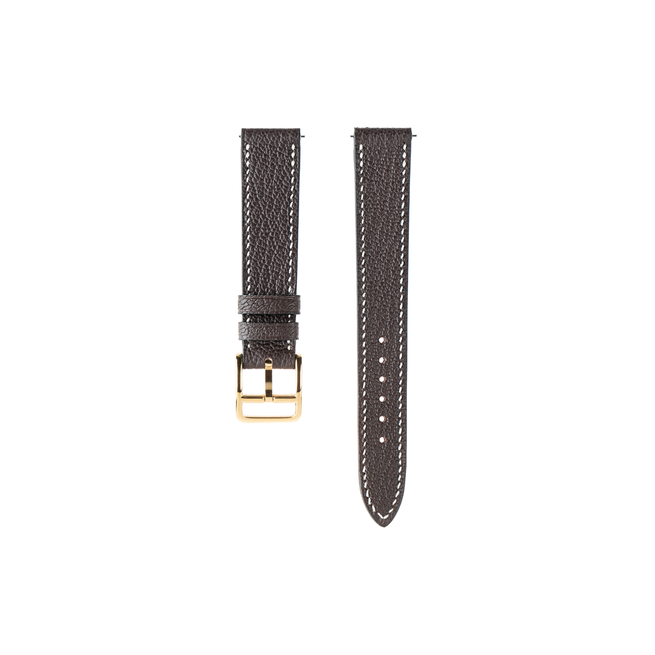 Hermes Watch Strap : Goat Leather : Dark brown