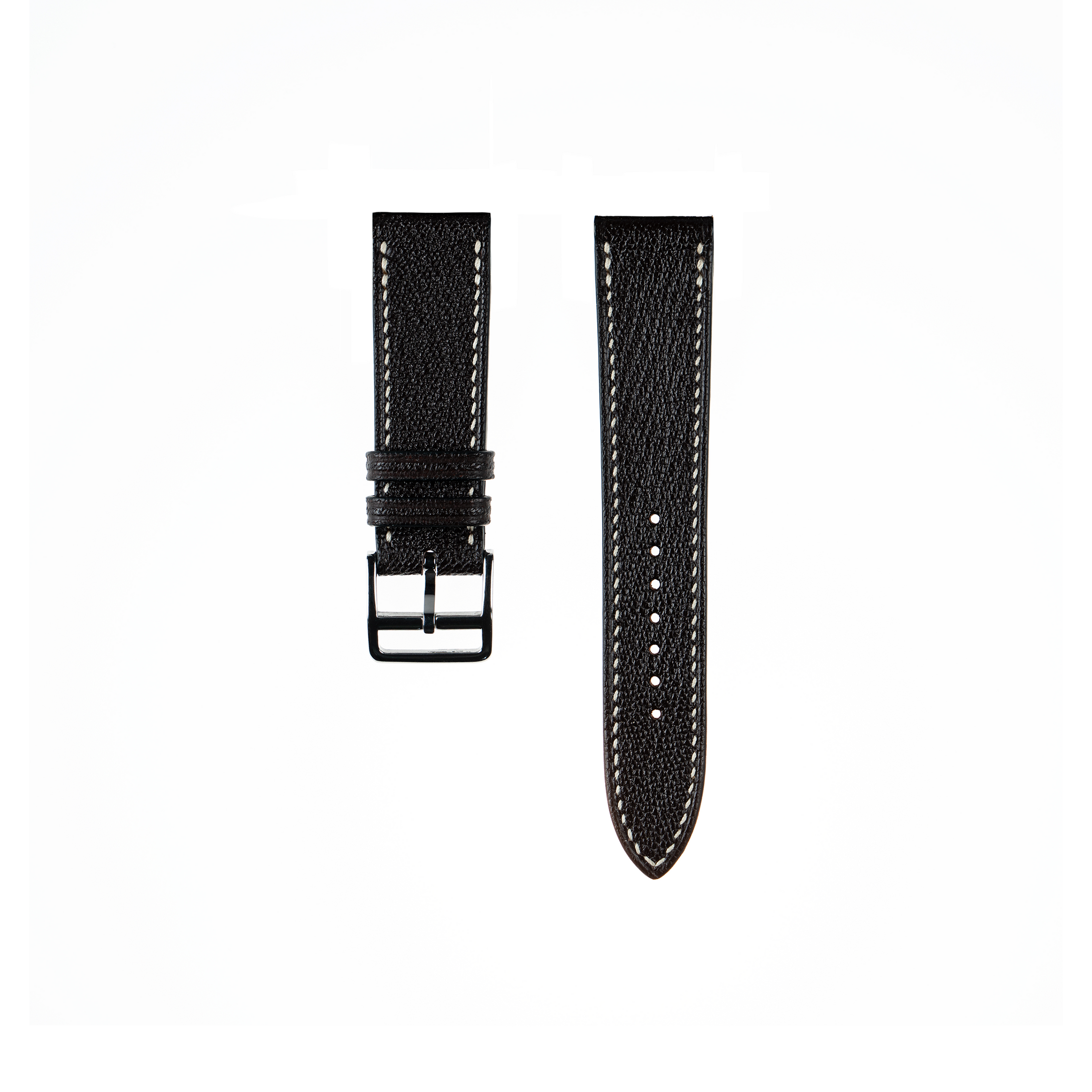 Regular watch strap : Goat Leather : Dark brown : 22-20 | 22-18 | 21-18 | 20-18