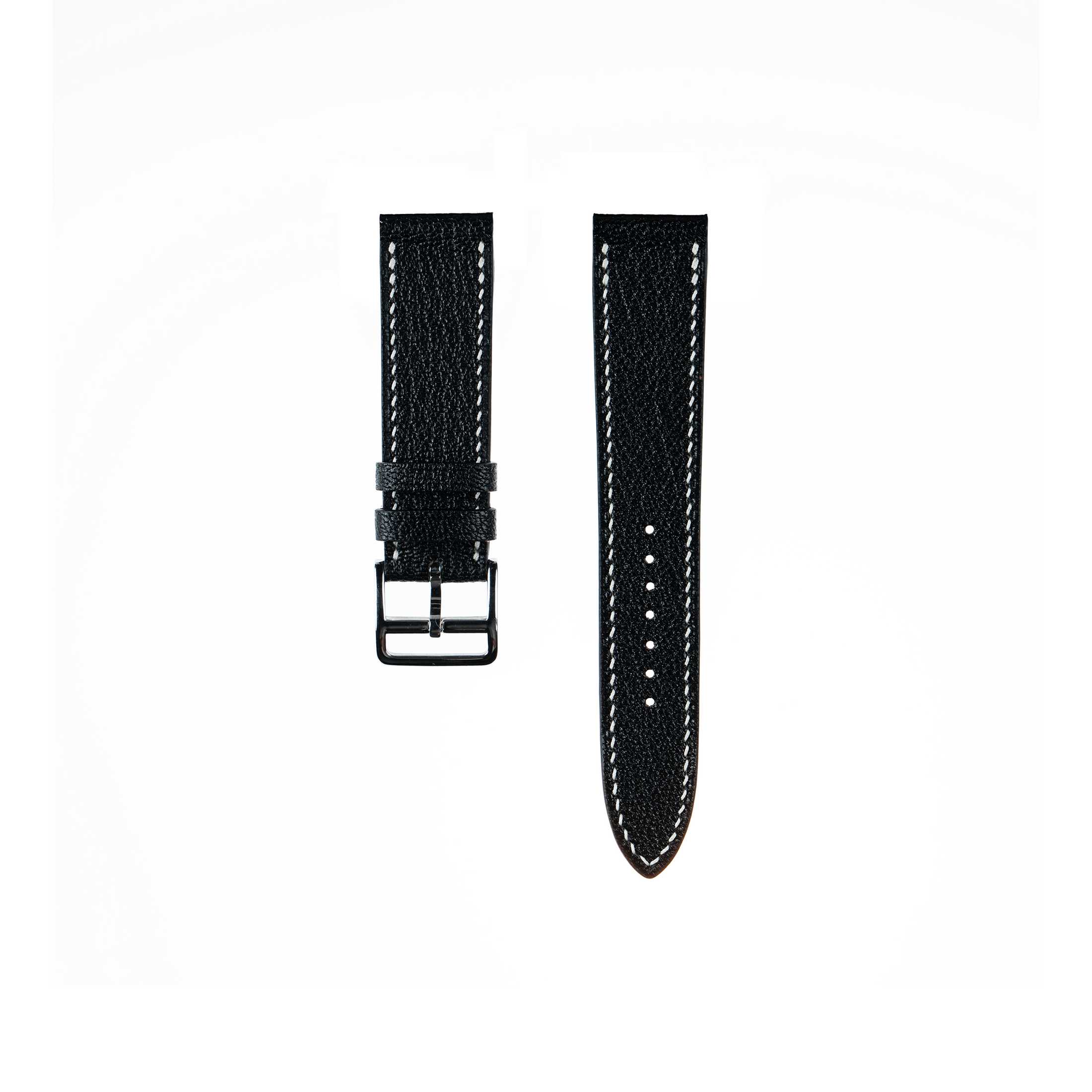 Regular watch strap : Goat Leather : Black : 22-20 | 22-18 | 21-18 | 20-18