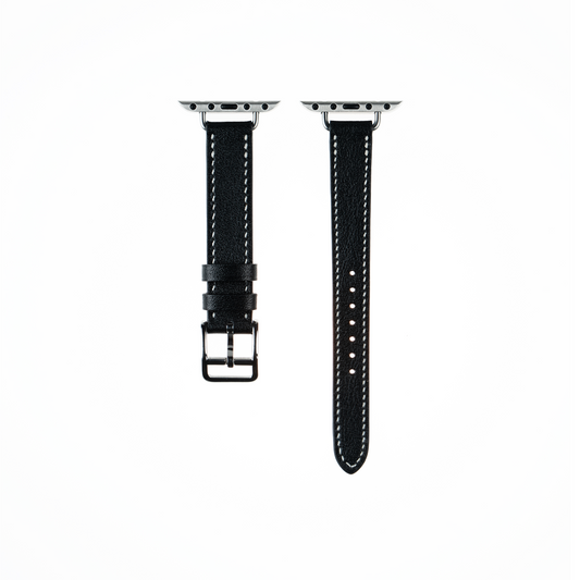 Apple Watch Strap : Swift Leather : Black : Attelage Single