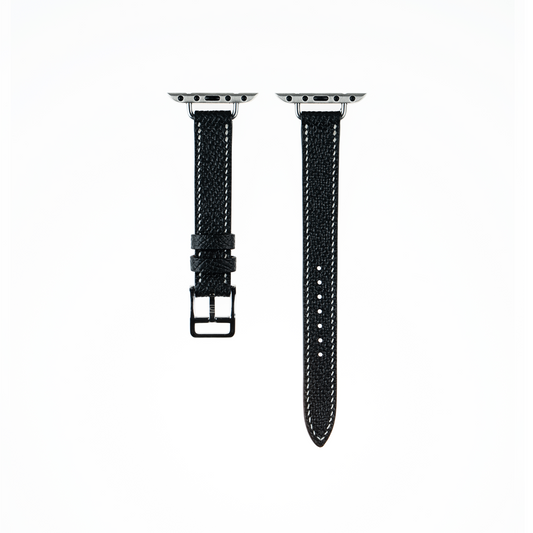 Apple Watch Strap : Epsom Leather : Black : Attelage Single